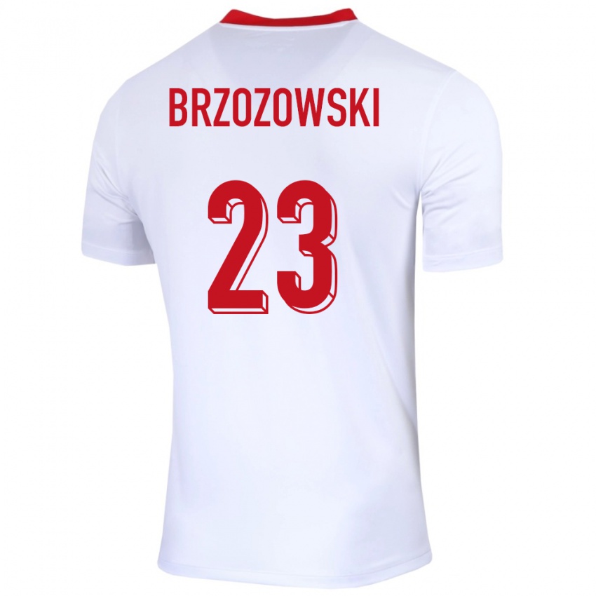 Criança Camisola Polónia Milosz Brzozowski #23 Branco Principal 24-26 Camisa