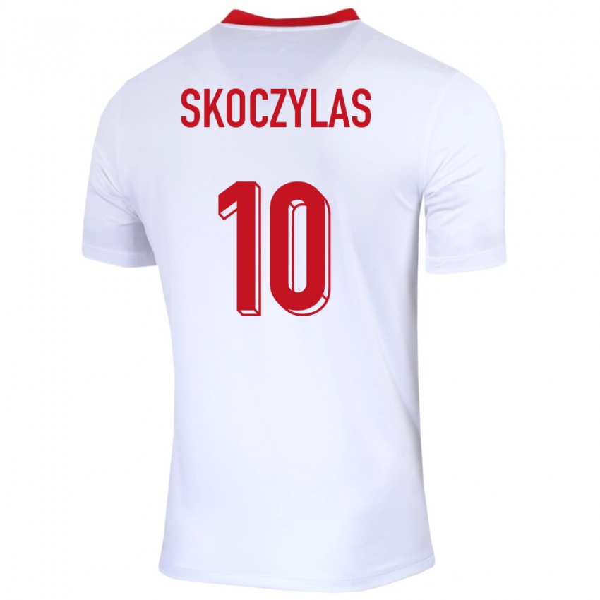 Criança Camisola Polónia Mateusz Skoczylas #10 Branco Principal 24-26 Camisa