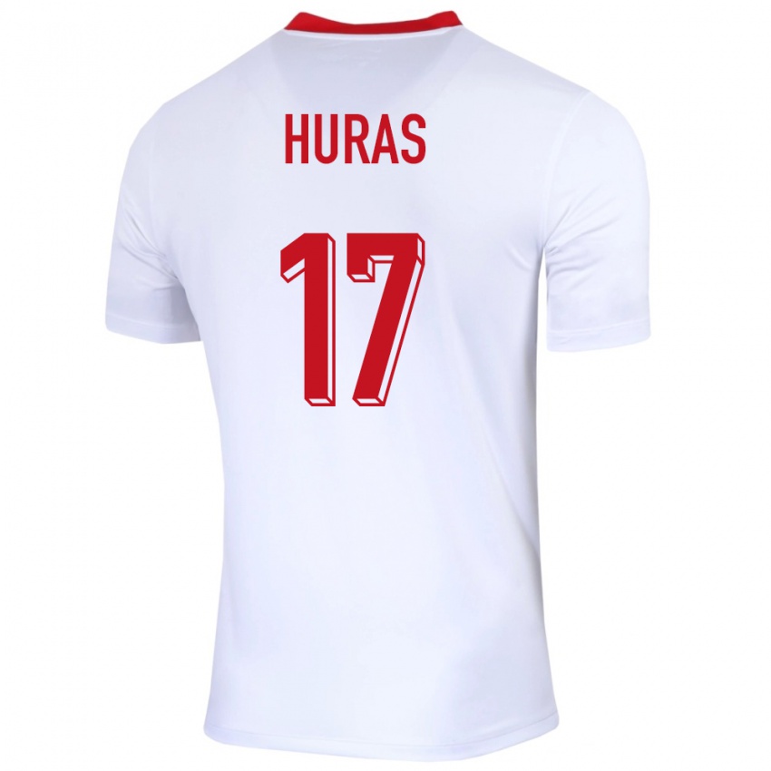 Criança Camisola Polónia Mike Huras #17 Branco Principal 24-26 Camisa