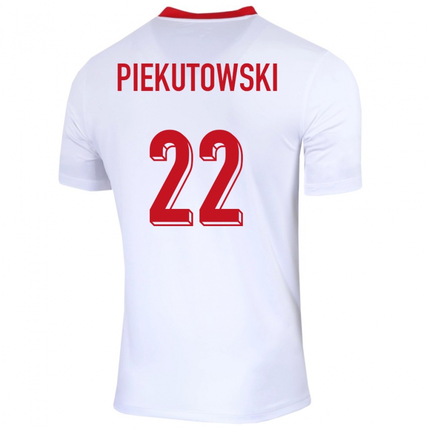 Criança Camisola Polónia Milosz Piekutowski #22 Branco Principal 24-26 Camisa