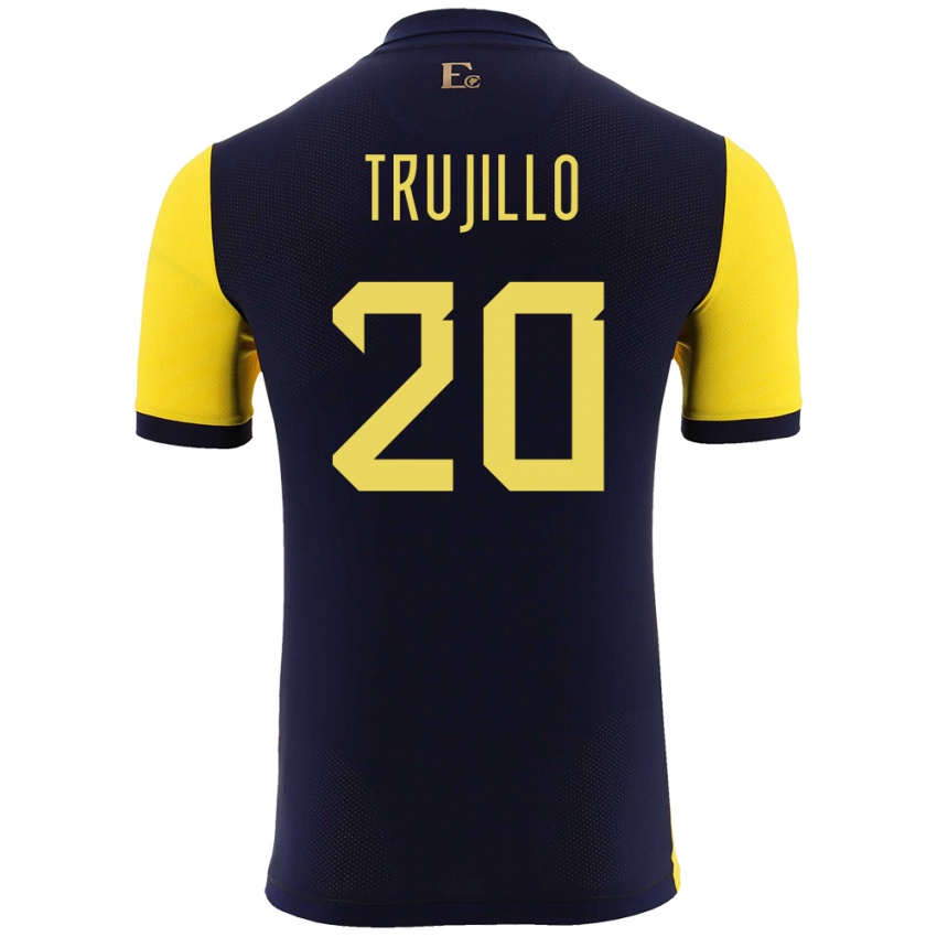 Criança Camisola Equador Isabel Trujillo #20 Amarelo Principal 24-26 Camisa