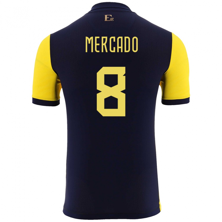 Criança Camisola Equador Patrik Mercado #8 Amarelo Principal 24-26 Camisa