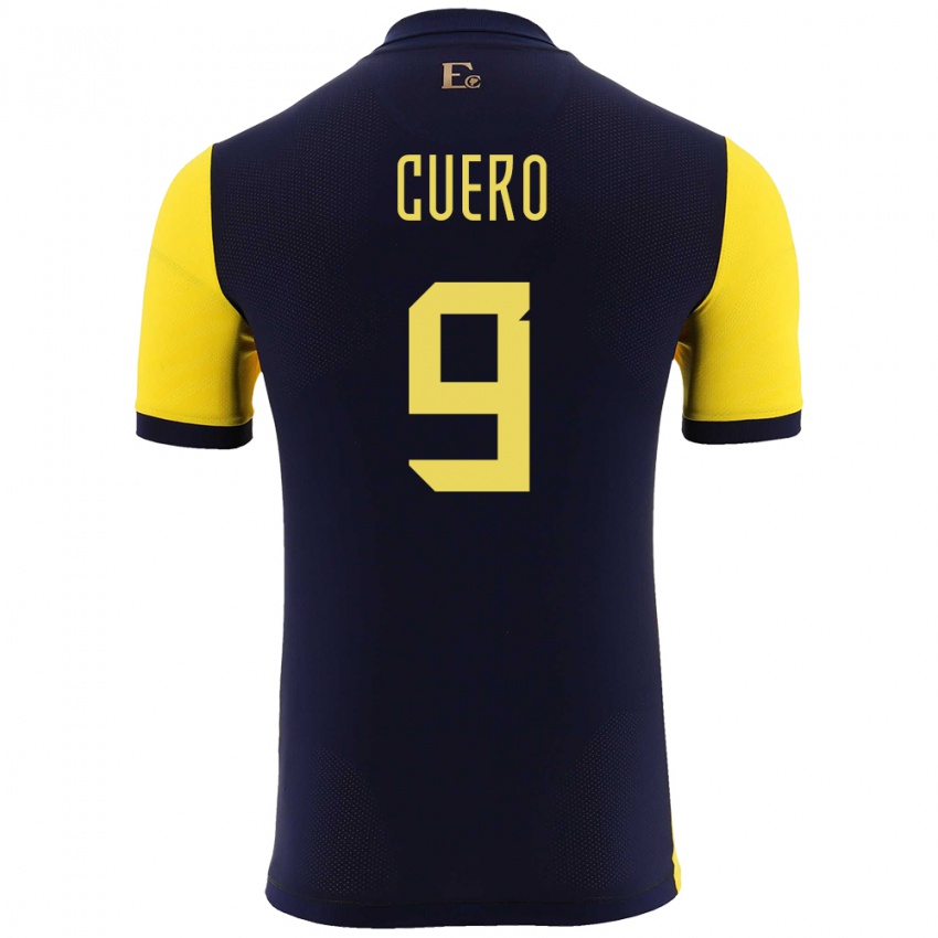 Criança Camisola Equador Justin Cuero #9 Amarelo Principal 24-26 Camisa