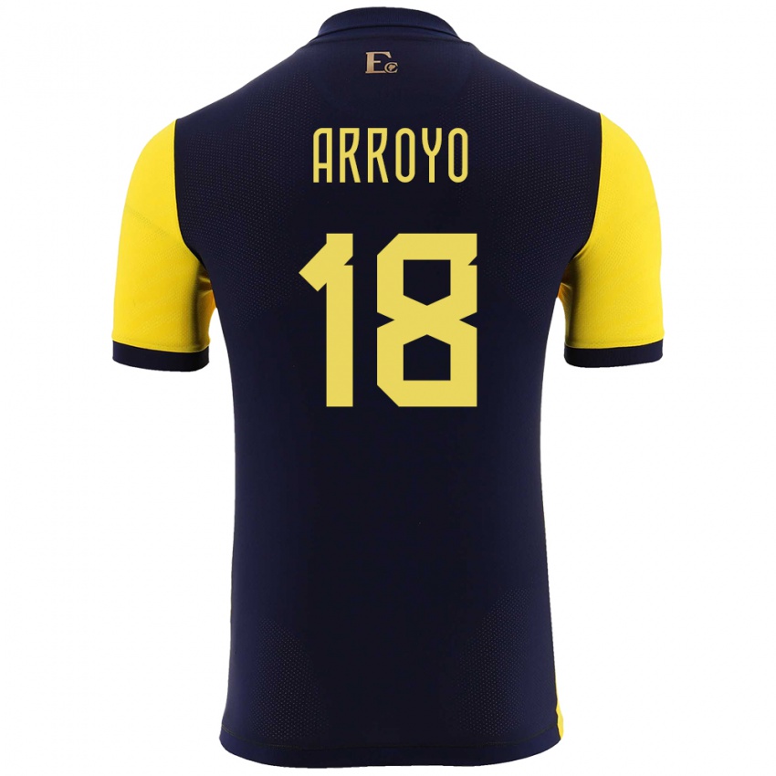 Criança Camisola Equador Jean Arroyo #18 Amarelo Principal 24-26 Camisa