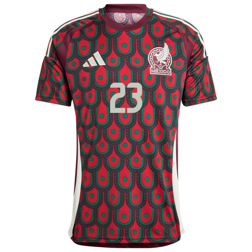 Criança Camisola México Jesus Gallardo #23 Marrom Principal 24-26 Camisa