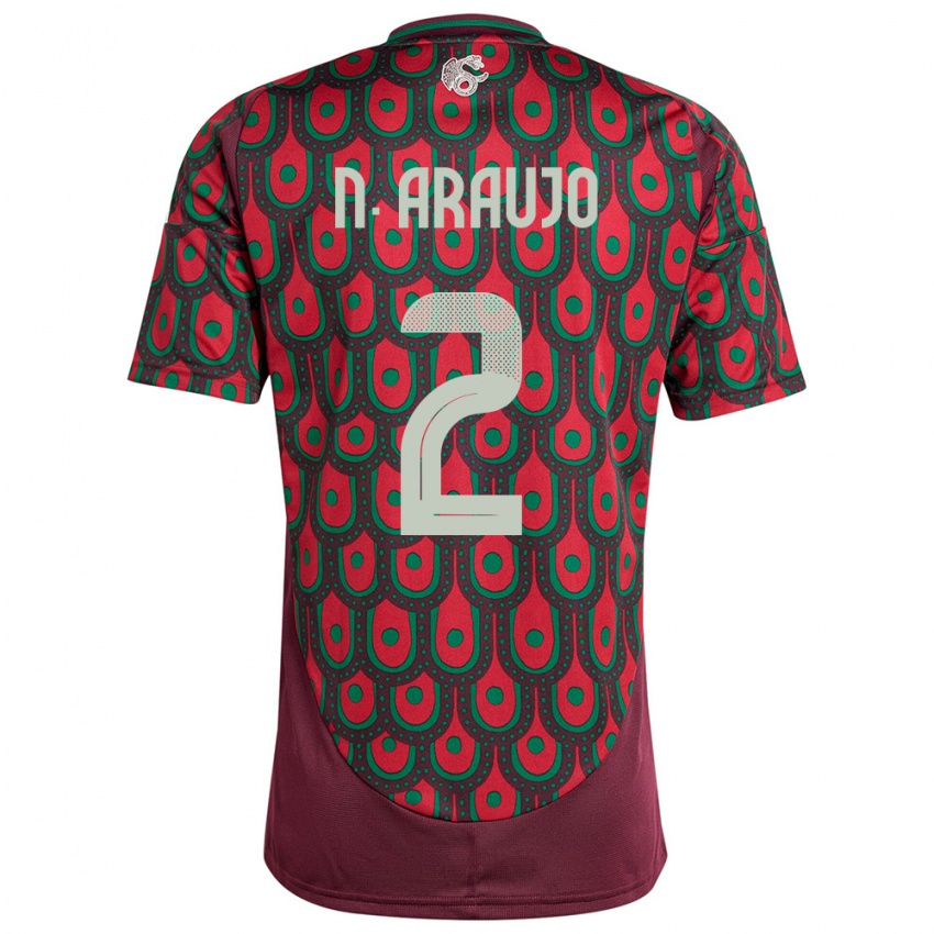 Criança Camisola México Nestor Araujo #2 Marrom Principal 24-26 Camisa