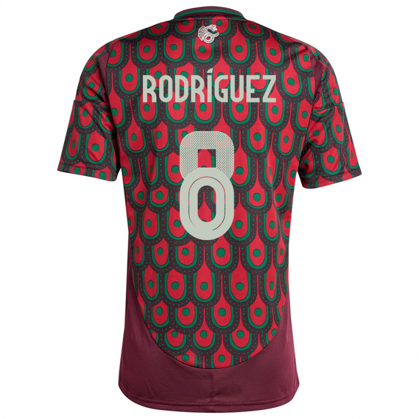 Criança Camisola México Carlos Rodriguez #8 Marrom Principal 24-26 Camisa