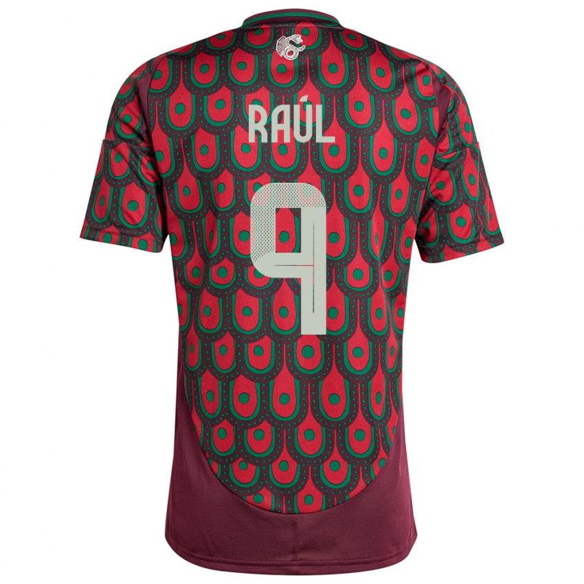 Criança Camisola México Raul Jimenez #9 Marrom Principal 24-26 Camisa