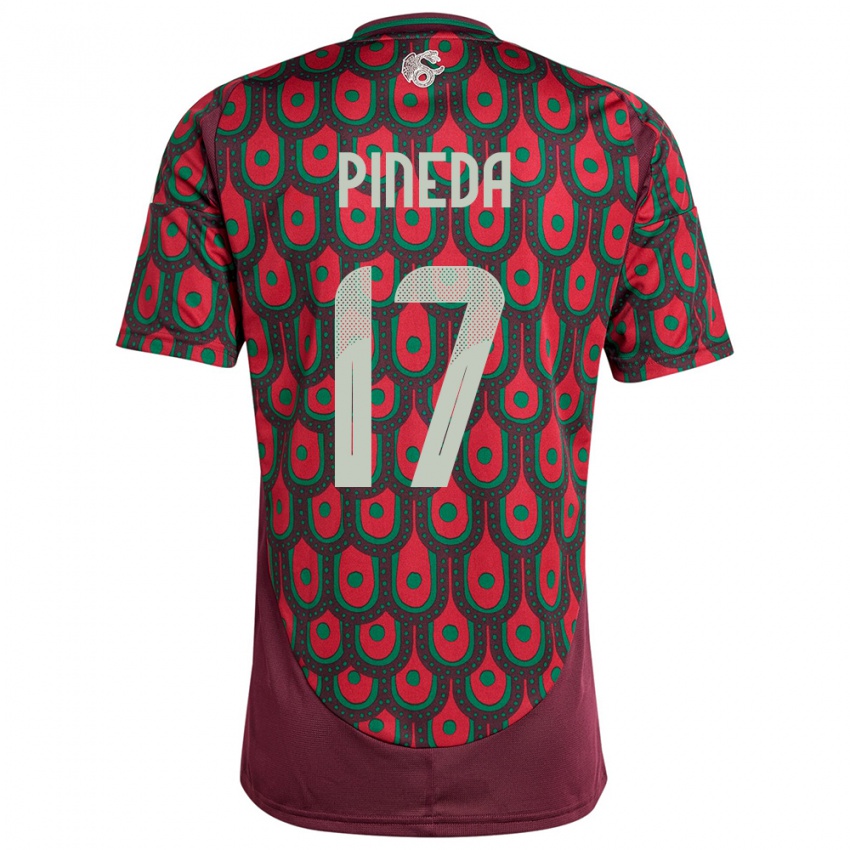 Criança Camisola México Orbelin Pineda #17 Marrom Principal 24-26 Camisa