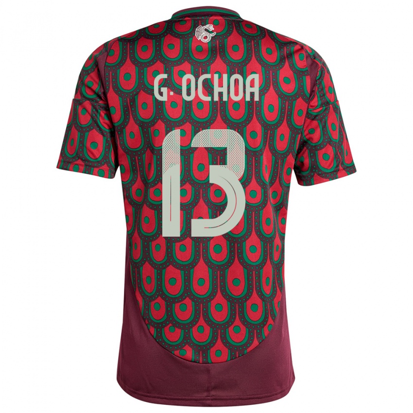 Criança Camisola México Guillermo Ochoa #13 Marrom Principal 24-26 Camisa