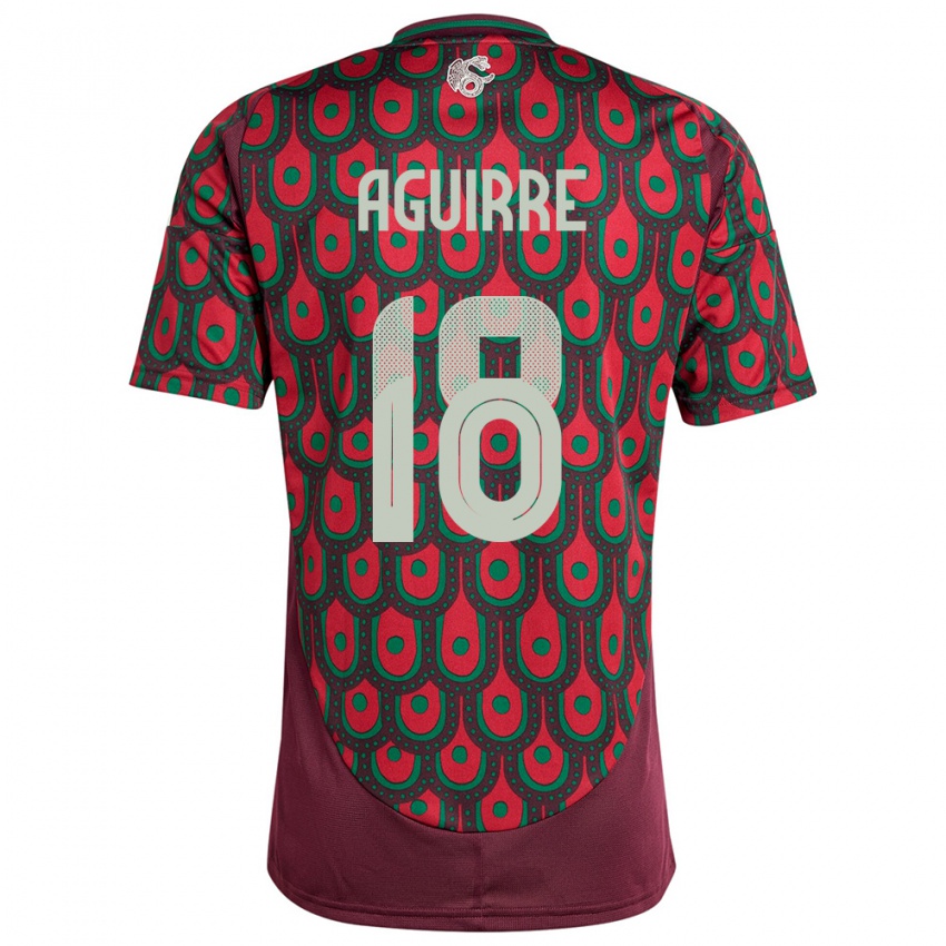 Criança Camisola México Eduardo Aguirre #18 Marrom Principal 24-26 Camisa