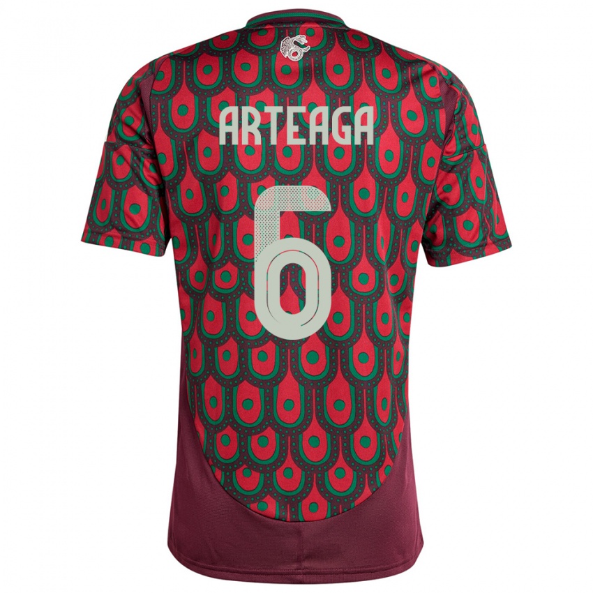 Criança Camisola México Gerardo Arteaga #6 Marrom Principal 24-26 Camisa