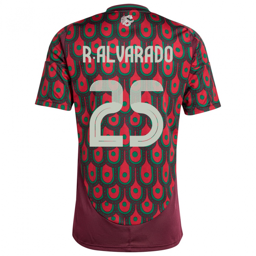 Criança Camisola México Roberto Alvarado #25 Marrom Principal 24-26 Camisa