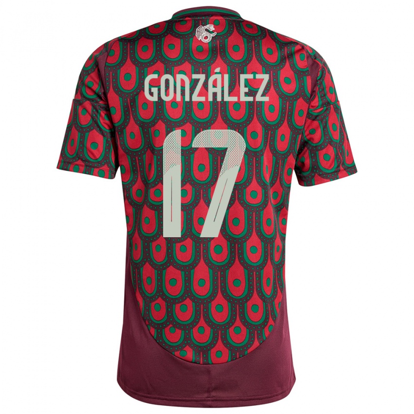 Criança Camisola México Alison Gonzalez #17 Marrom Principal 24-26 Camisa