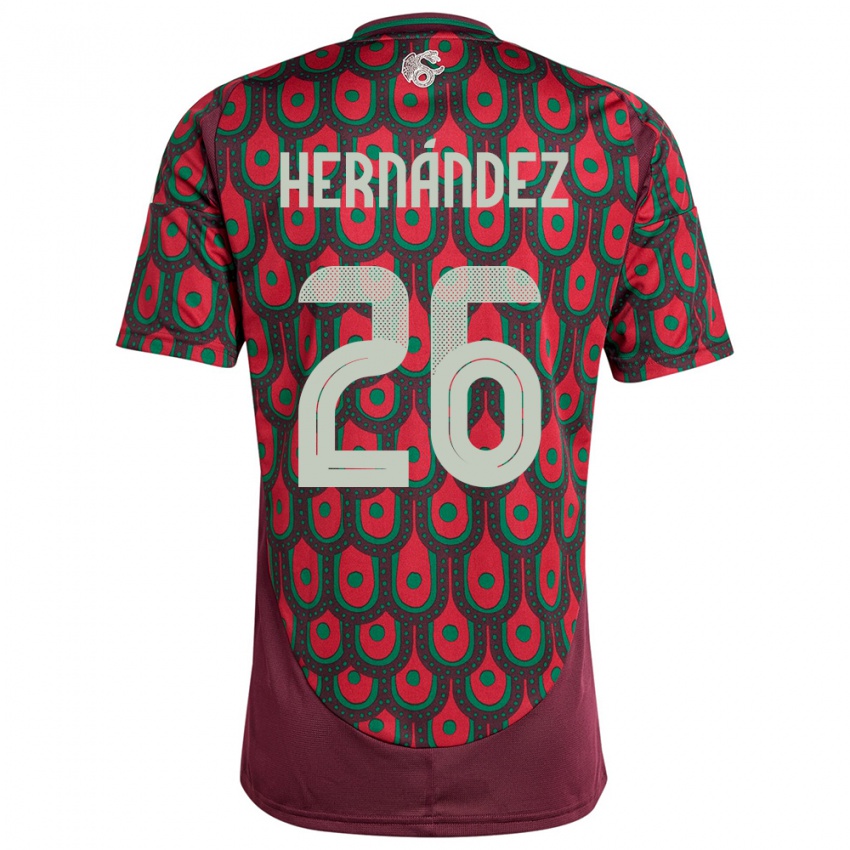 Criança Camisola México Nicolette Hernandez #26 Marrom Principal 24-26 Camisa