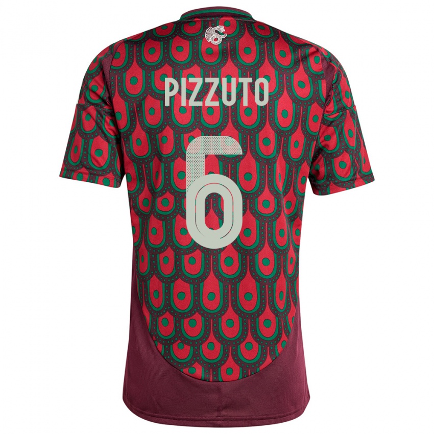 Criança Camisola México Eugenio Pizzuto #6 Marrom Principal 24-26 Camisa