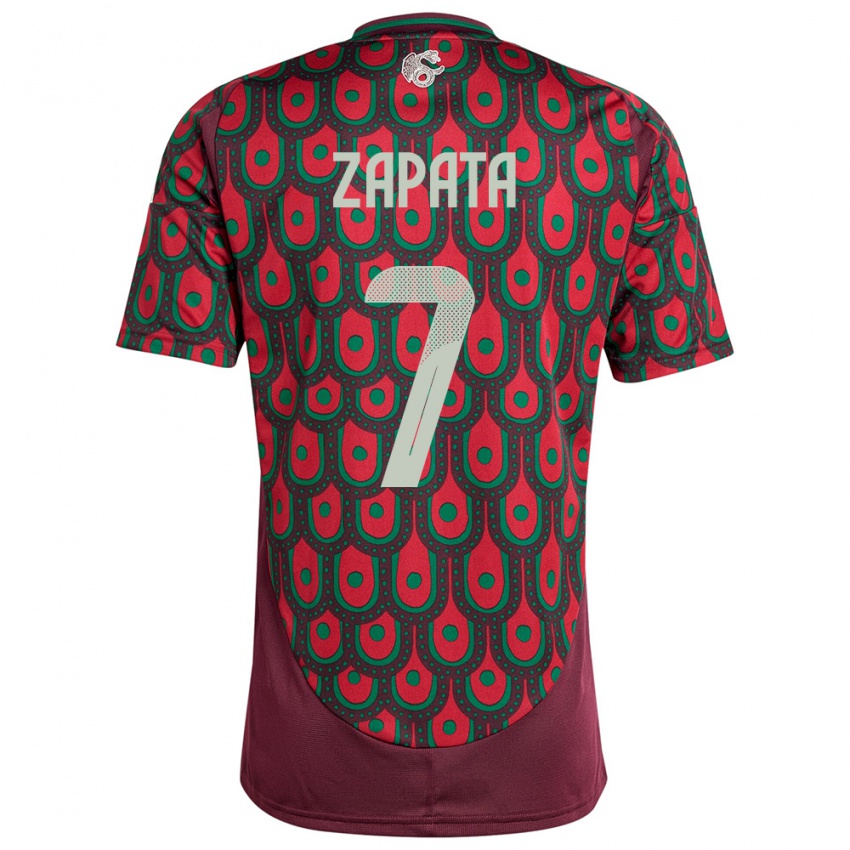 Criança Camisola México Angel Zapata #7 Marrom Principal 24-26 Camisa