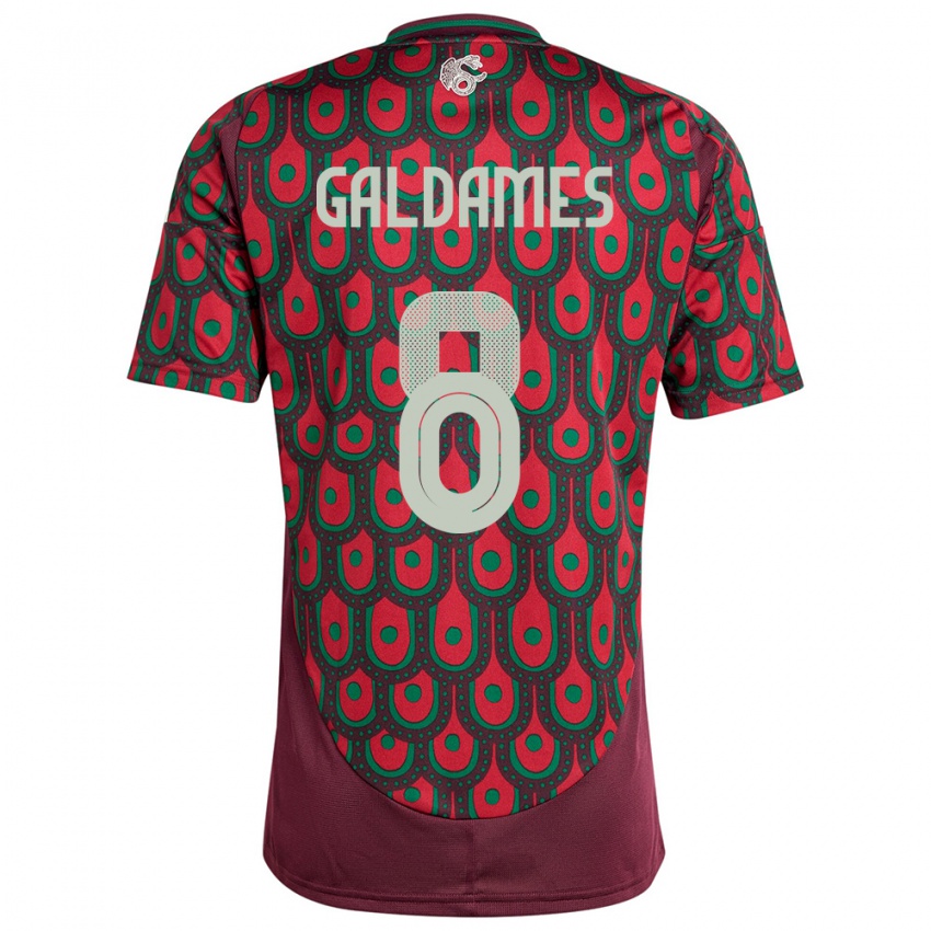 Criança Camisola México Benjamin Galdames #8 Marrom Principal 24-26 Camisa