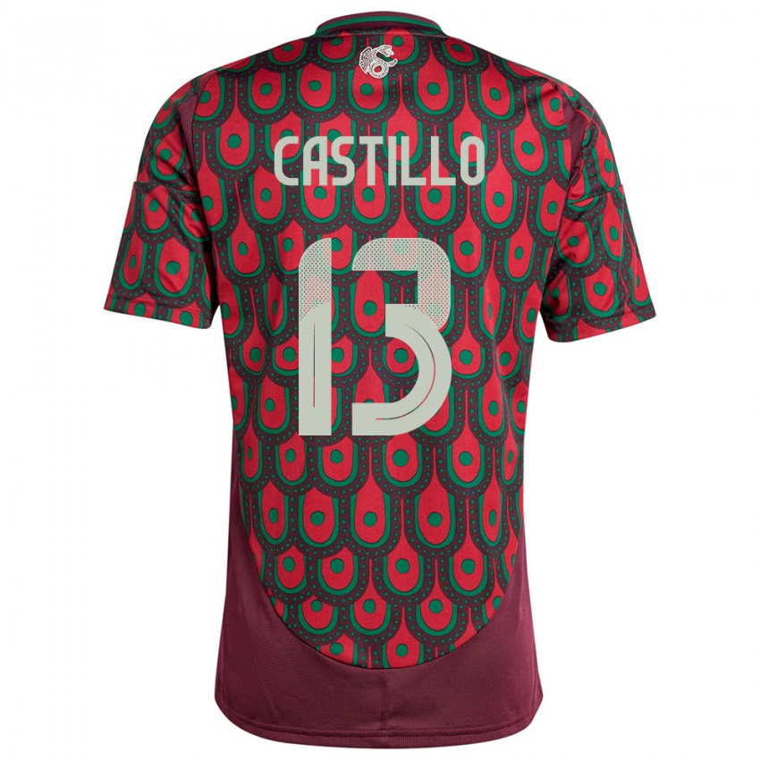 Criança Camisola México Jose Castillo #13 Marrom Principal 24-26 Camisa