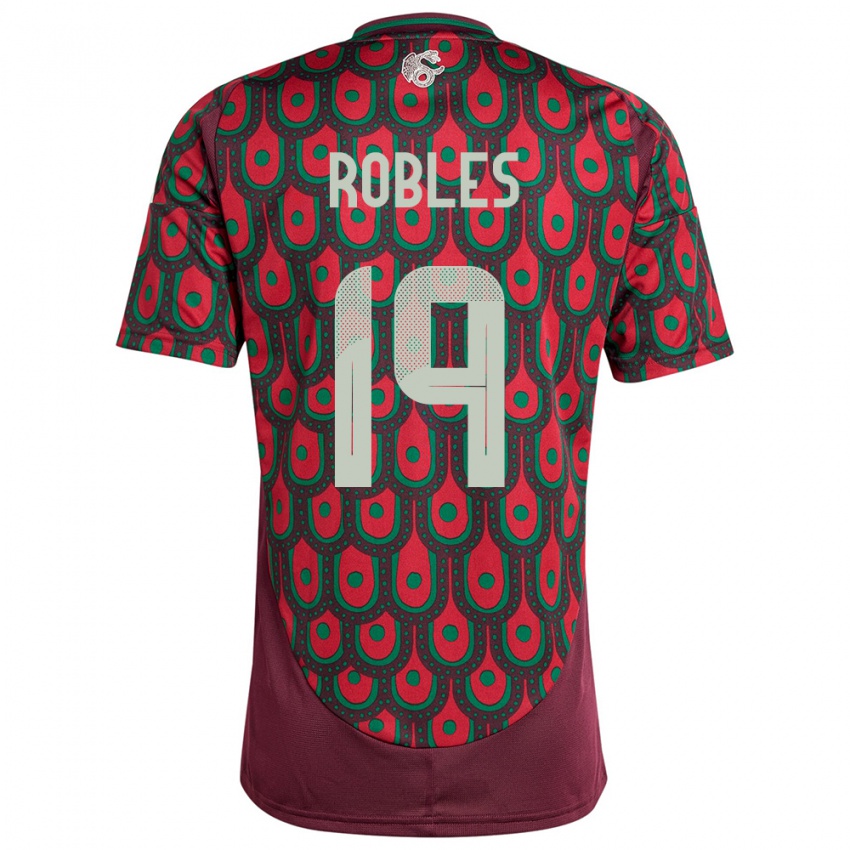 Criança Camisola México Angel Robles #19 Marrom Principal 24-26 Camisa