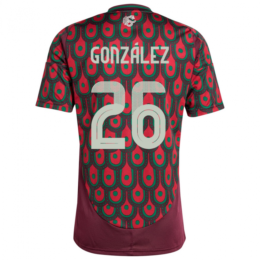 Criança Camisola México Bryan Gonzalez #26 Marrom Principal 24-26 Camisa