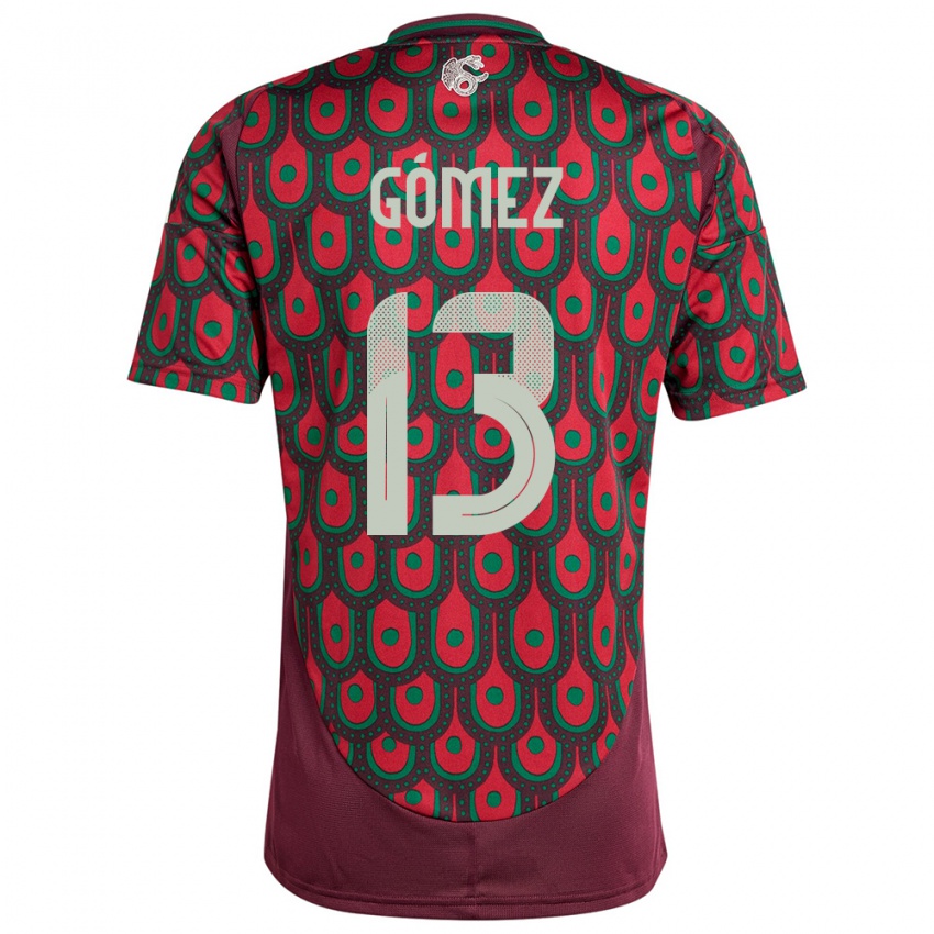 Criança Camisola México Diego Gomez #13 Marrom Principal 24-26 Camisa