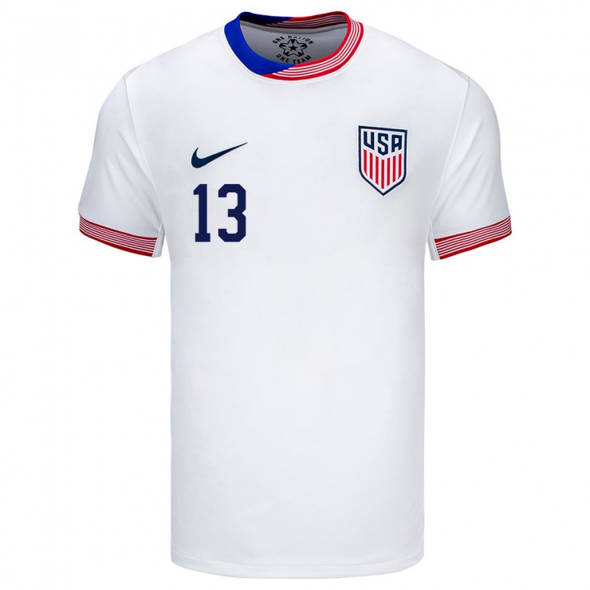 Criança Camisola Estados Unidos Jordan Morris #13 Branco Principal 24-26 Camisa