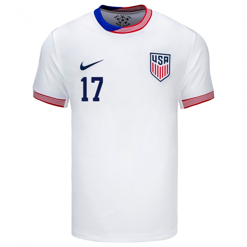 Criança Camisola Estados Unidos Malik Tillman #17 Branco Principal 24-26 Camisa