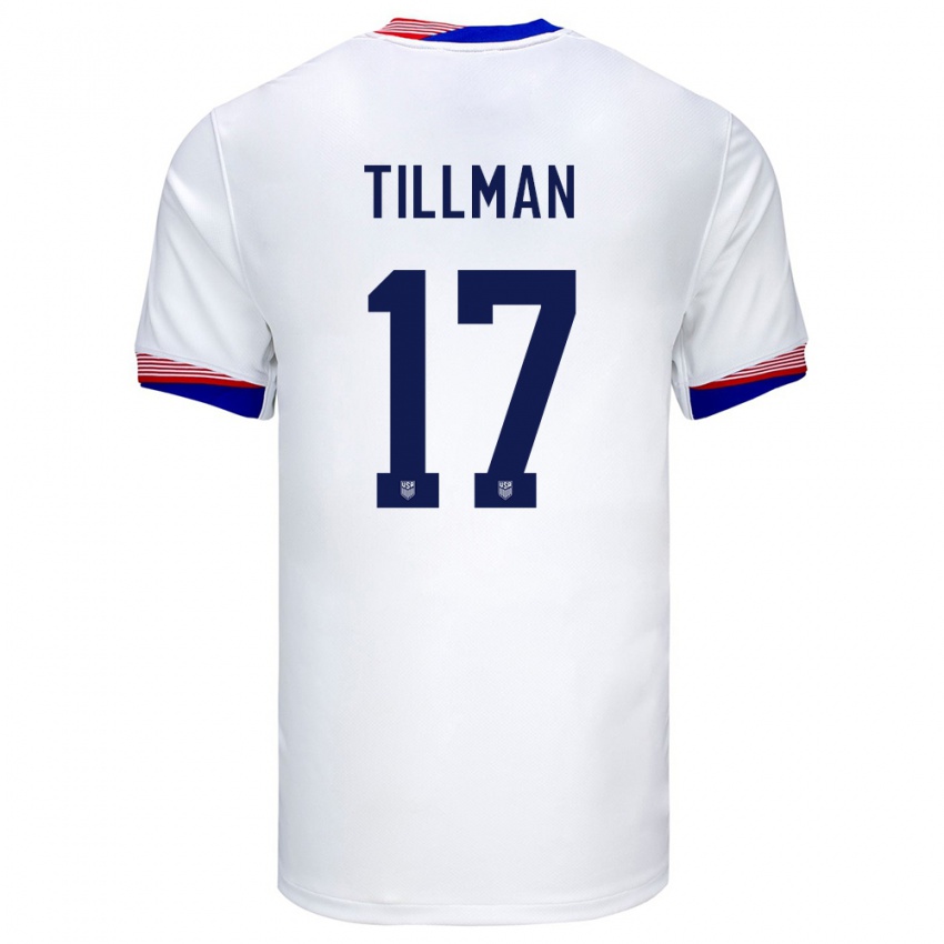 Criança Camisola Estados Unidos Malik Tillman #17 Branco Principal 24-26 Camisa