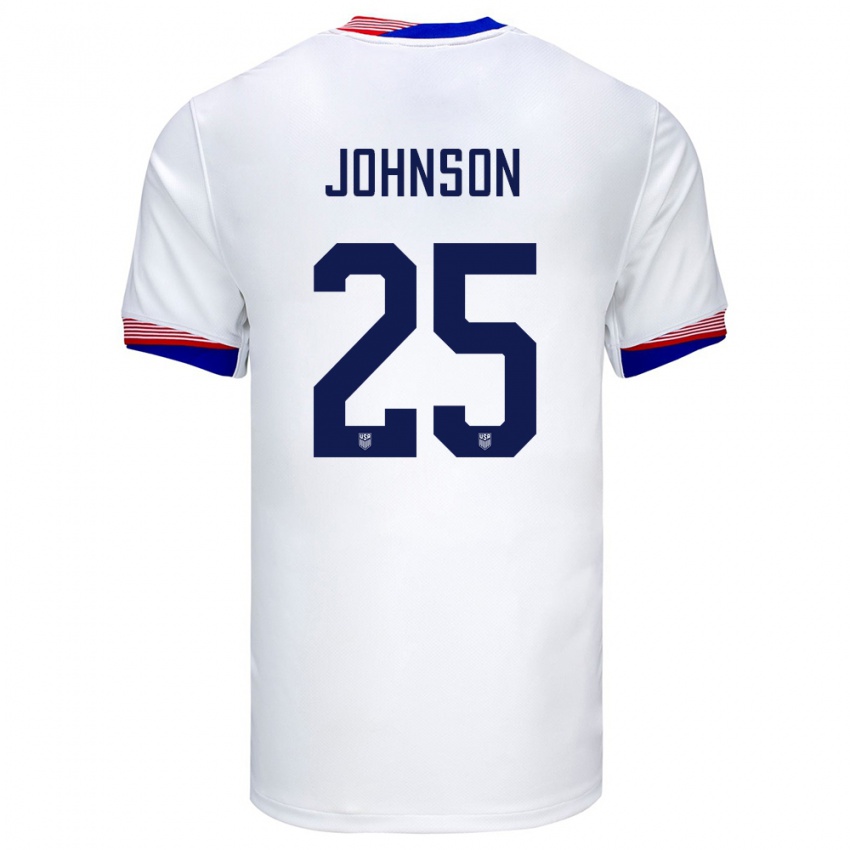 Criança Camisola Estados Unidos Sean Johnson #25 Branco Principal 24-26 Camisa