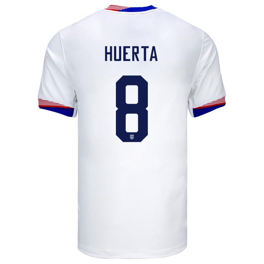 Criança Camisola Estados Unidos Sofia Huerta #8 Branco Principal 24-26 Camisa