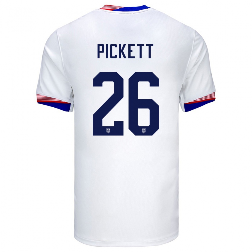 Criança Camisola Estados Unidos Carson Pickett #26 Branco Principal 24-26 Camisa