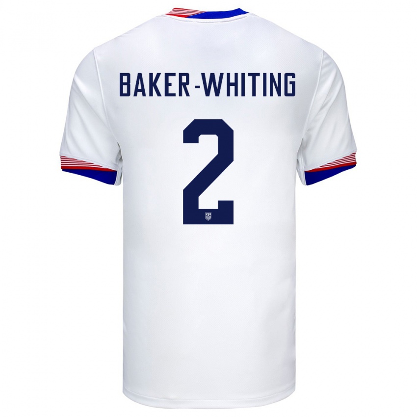 Criança Camisola Estados Unidos Reed Baker Whiting #2 Branco Principal 24-26 Camisa