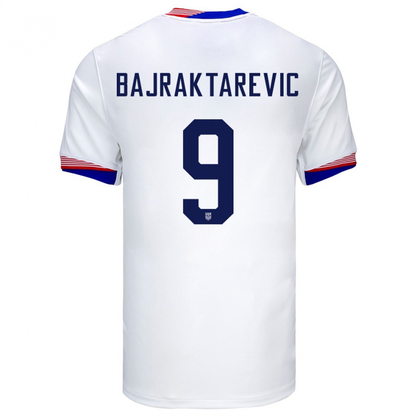 Criança Camisola Estados Unidos Esmir Bajraktarevic #9 Branco Principal 24-26 Camisa