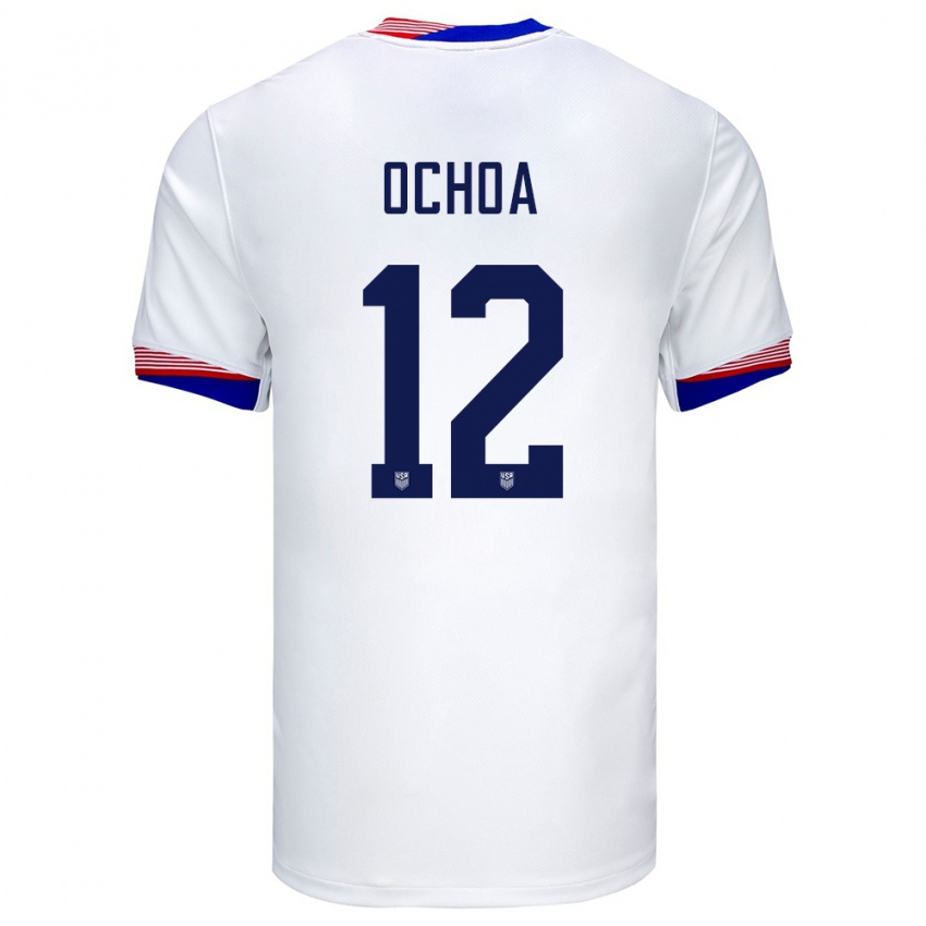 Criança Camisola Estados Unidos Emmanuel Ochoa #12 Branco Principal 24-26 Camisa