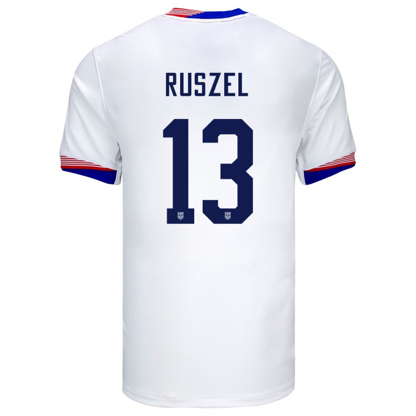 Criança Camisola Estados Unidos Marcel Ruszel #13 Branco Principal 24-26 Camisa