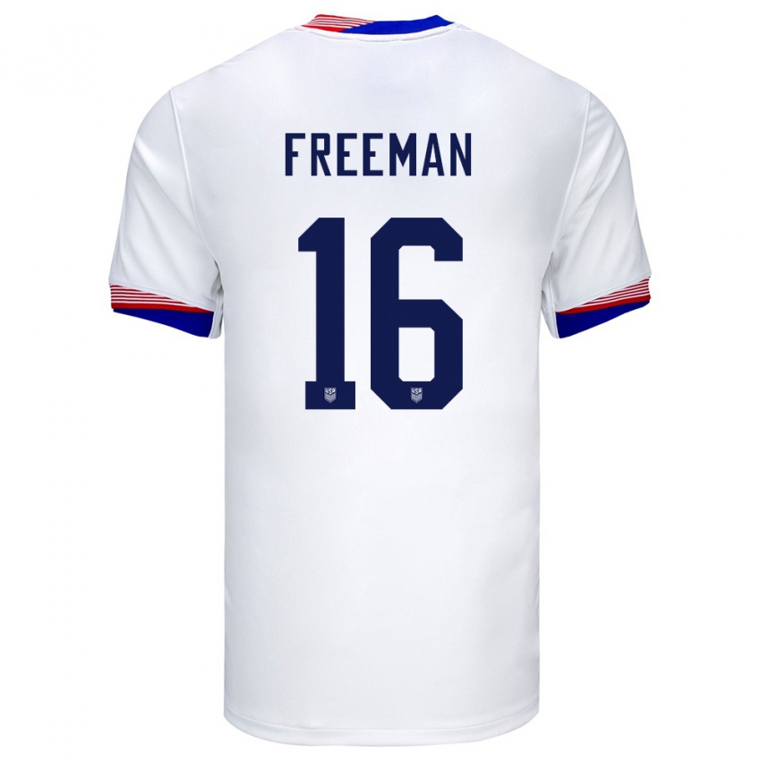 Criança Camisola Estados Unidos Alex Freeman #16 Branco Principal 24-26 Camisa