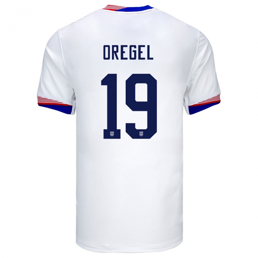 Criança Camisola Estados Unidos Sergio Oregel #19 Branco Principal 24-26 Camisa