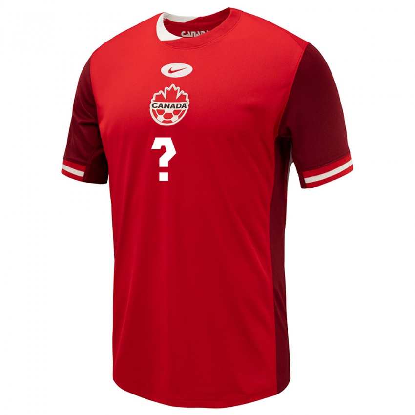 Criança Camisola Canadá Seu Nome #0 Vermelho Principal 24-26 Camisa