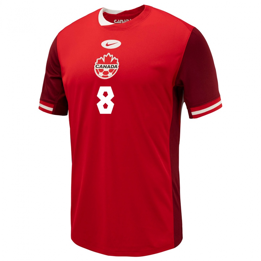 Criança Camisola Canadá Ismael Kone #8 Vermelho Principal 24-26 Camisa