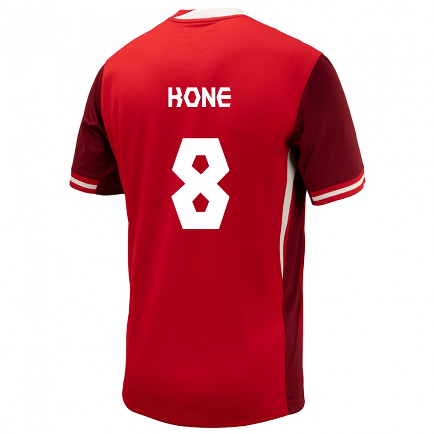 Criança Camisola Canadá Ismael Kone #8 Vermelho Principal 24-26 Camisa