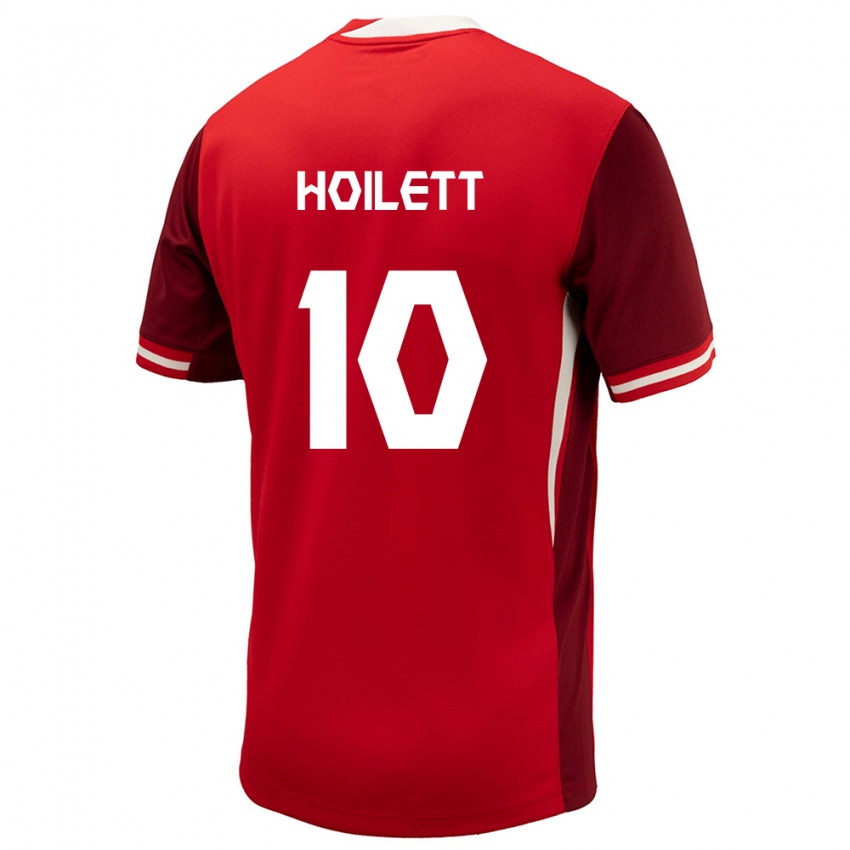 Criança Camisola Canadá David Junior Hoilett #10 Vermelho Principal 24-26 Camisa