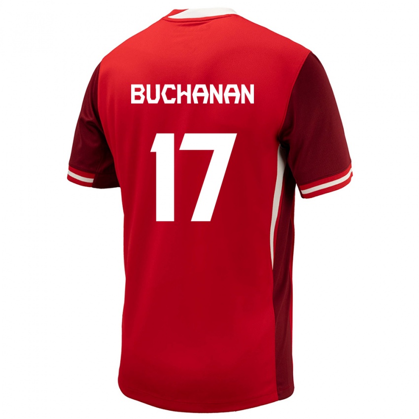 Criança Camisola Canadá Tajon Buchanan #17 Vermelho Principal 24-26 Camisa