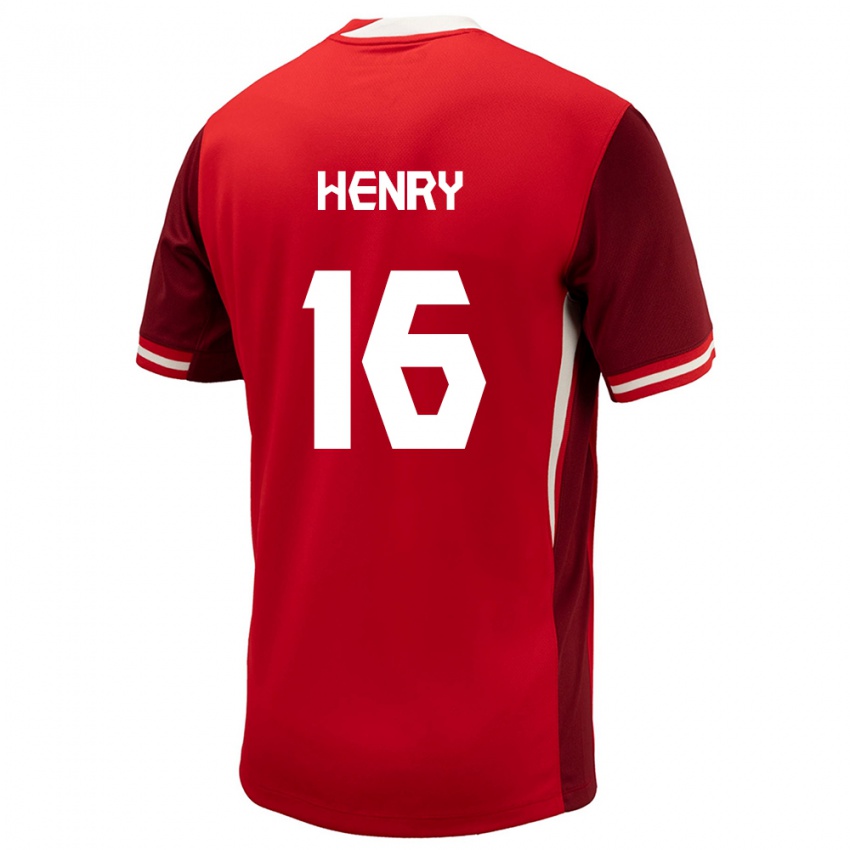 Criança Camisola Canadá Mael Henry #16 Vermelho Principal 24-26 Camisa