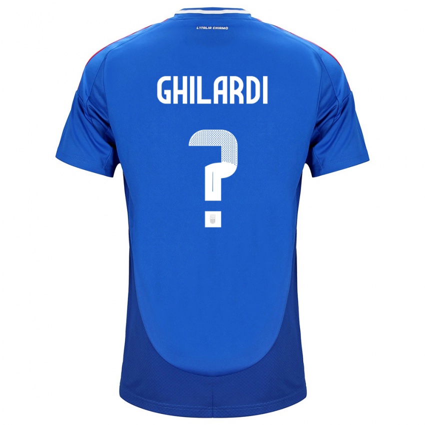 Criança Camisola Itália Daniele Ghilardi #0 Azul Principal 24-26 Camisa