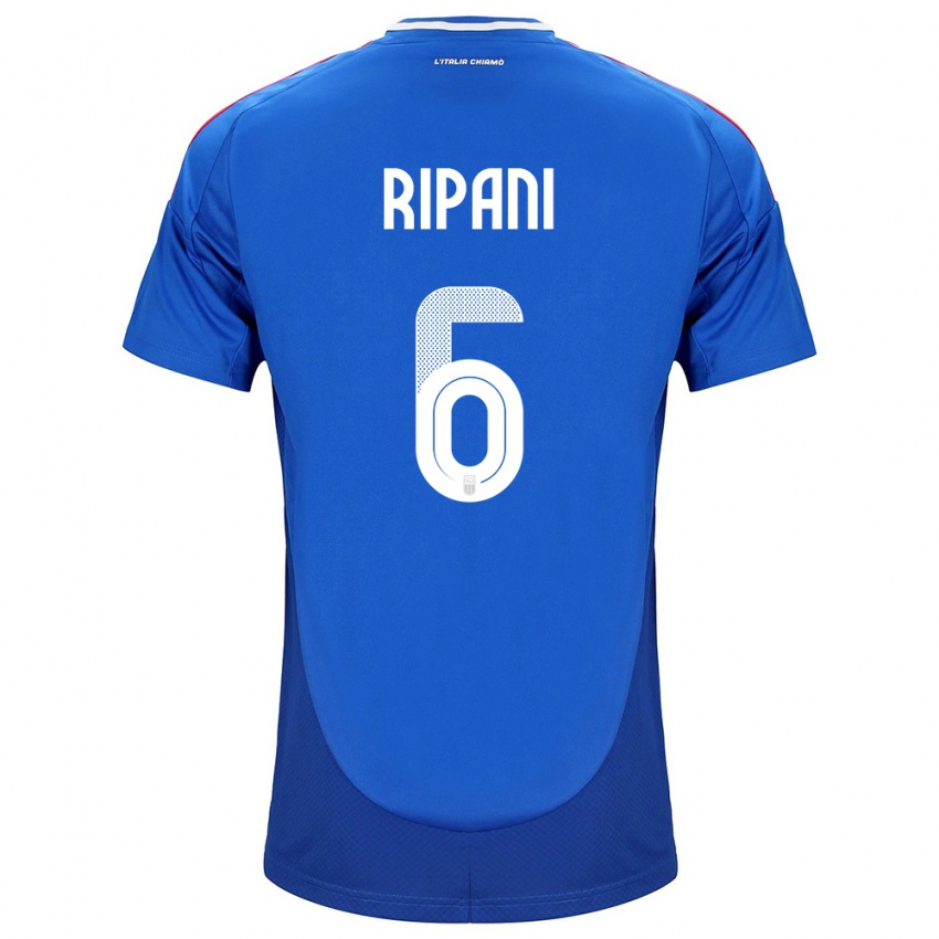 Criança Camisola Itália Diego Ripani #6 Azul Principal 24-26 Camisa