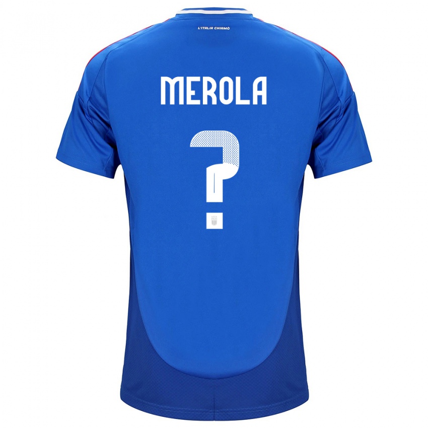 Criança Camisola Itália Antonio Stefano Merola #0 Azul Principal 24-26 Camisa