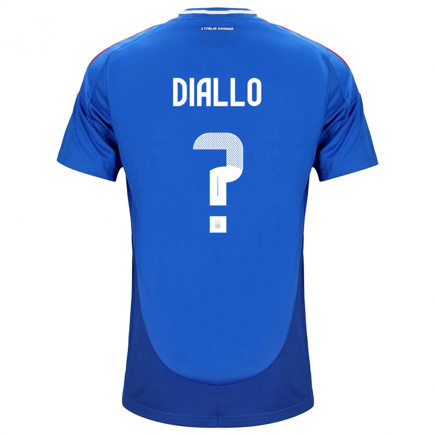 Criança Camisola Itália Djibril Diallo #0 Azul Principal 24-26 Camisa