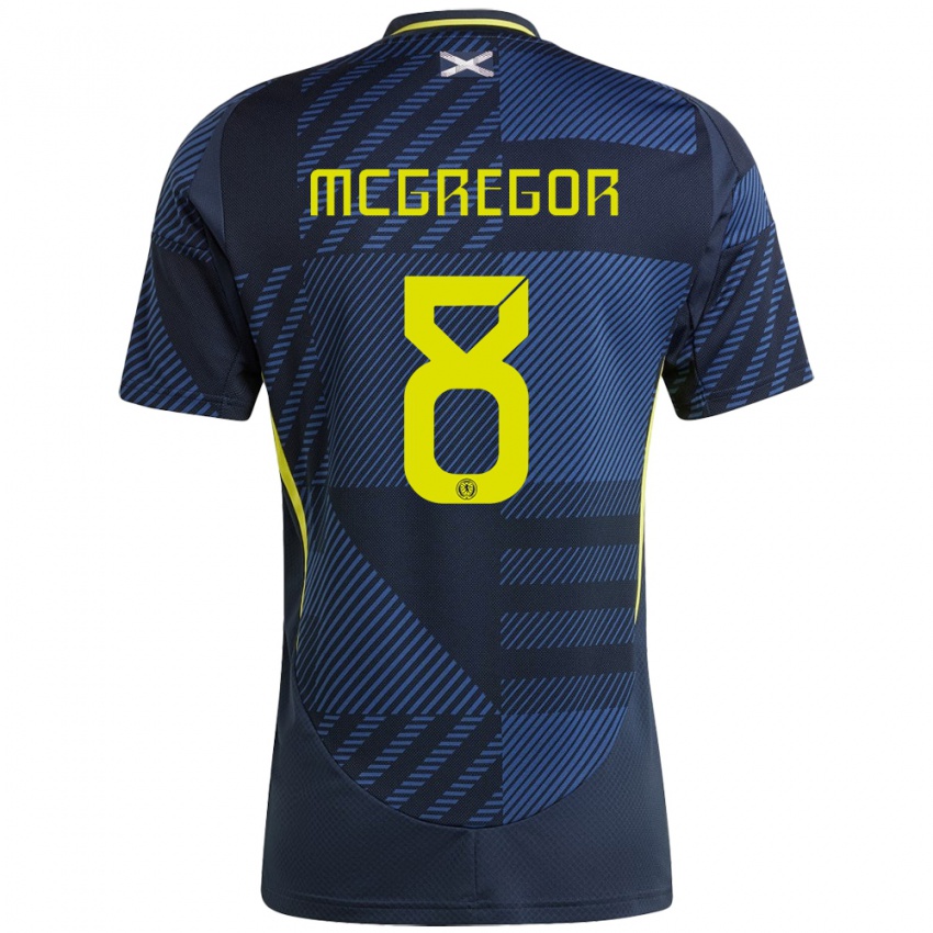 Criança Camisola Escócia Callum Mcgregor #8 Azul Escuro Principal 24-26 Camisa