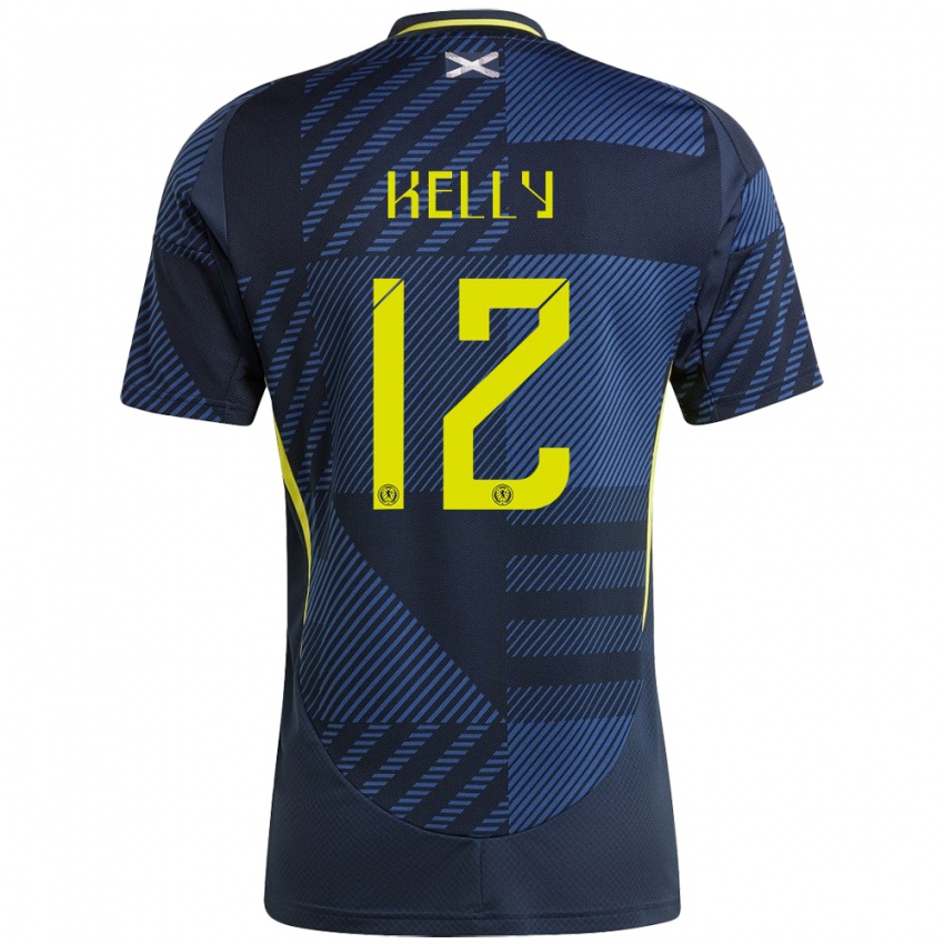 Criança Camisola Escócia Liam Kelly #12 Azul Escuro Principal 24-26 Camisa